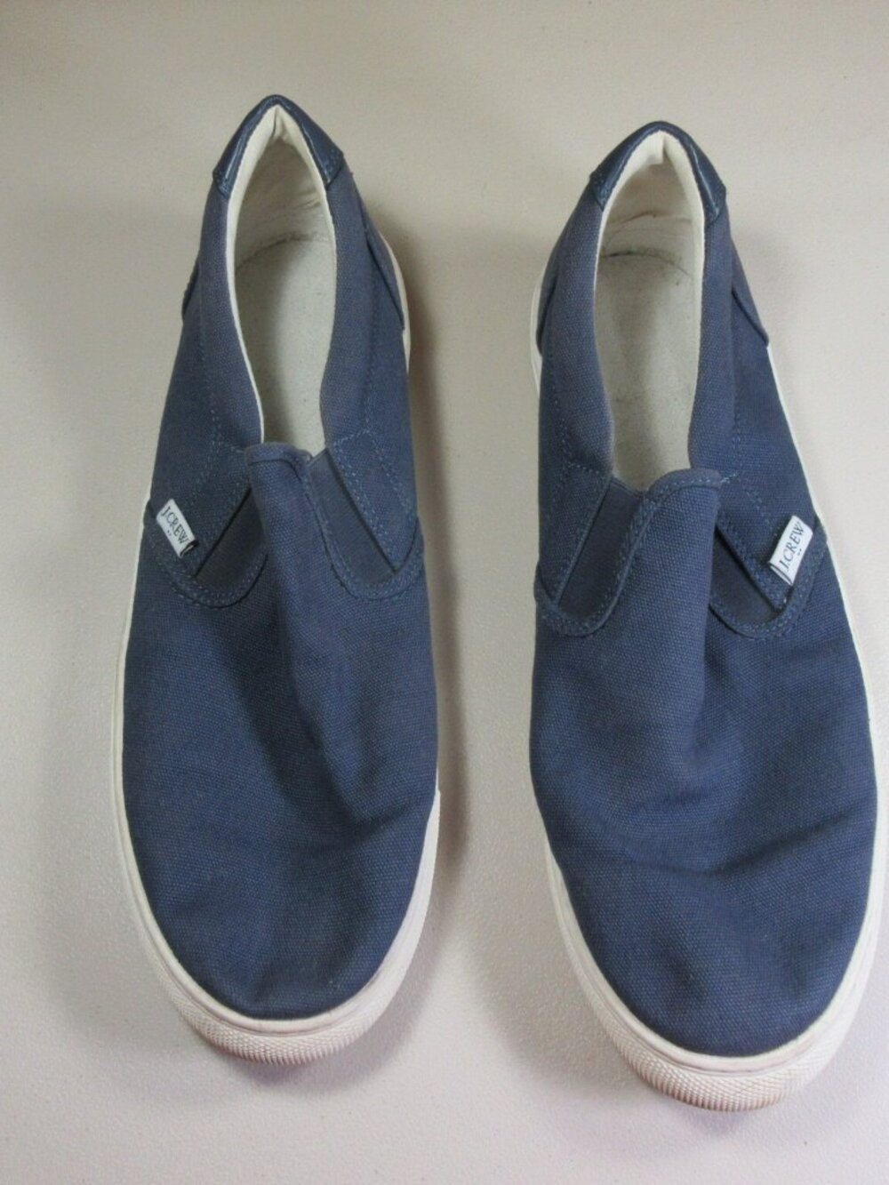 JCREW mens blue canvas loafers 12 M